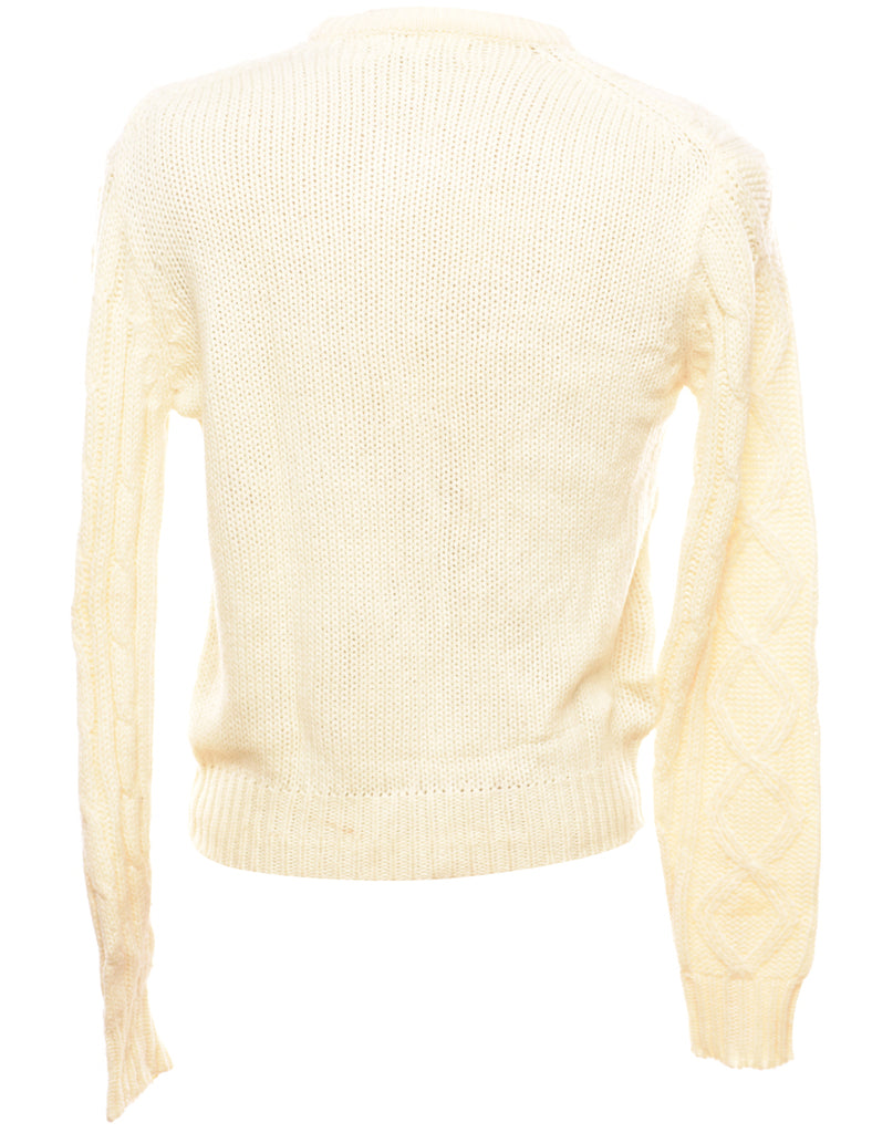 Cable Knit Jumper - M