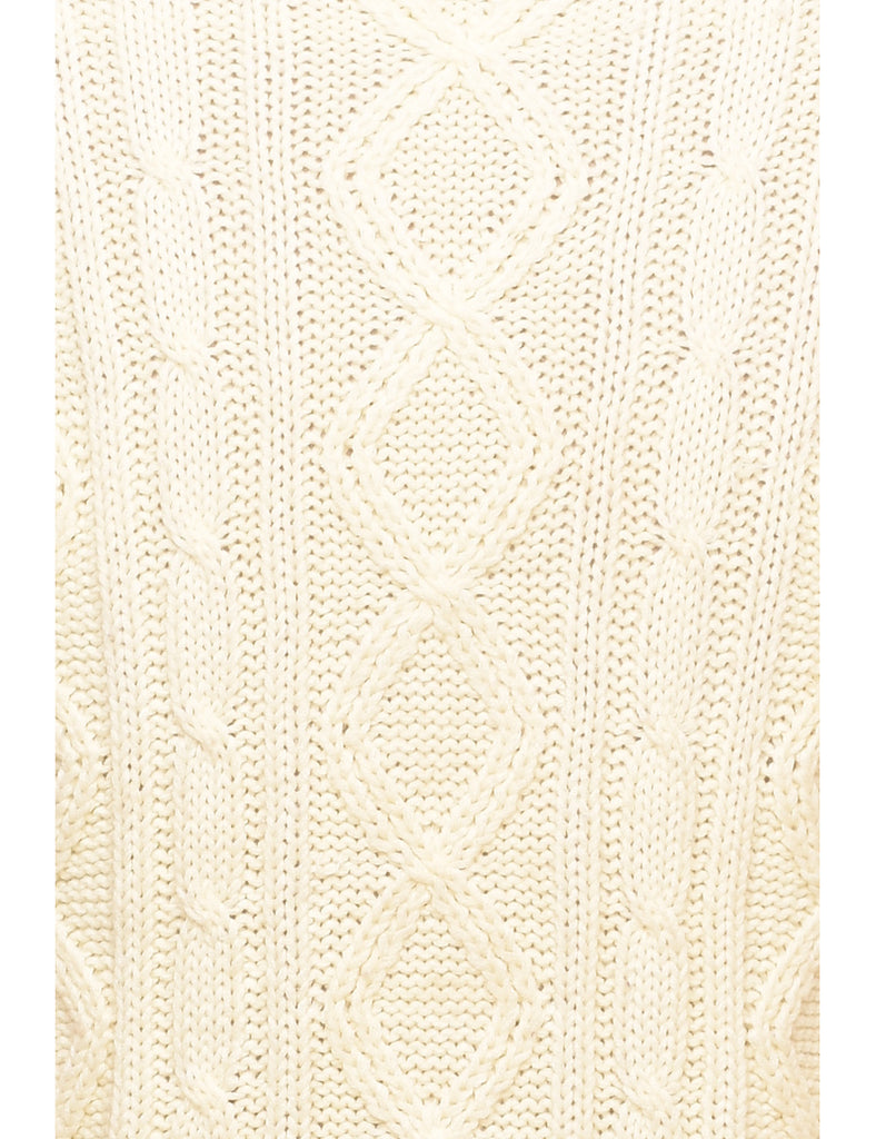 Cable Knit Jumper - M