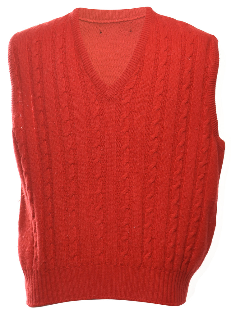 Cable Knit Vest - L