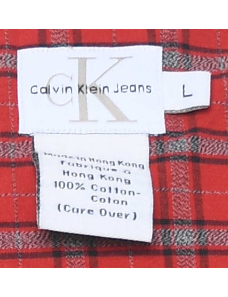 Calvin Klein Red Checked Shirt - L