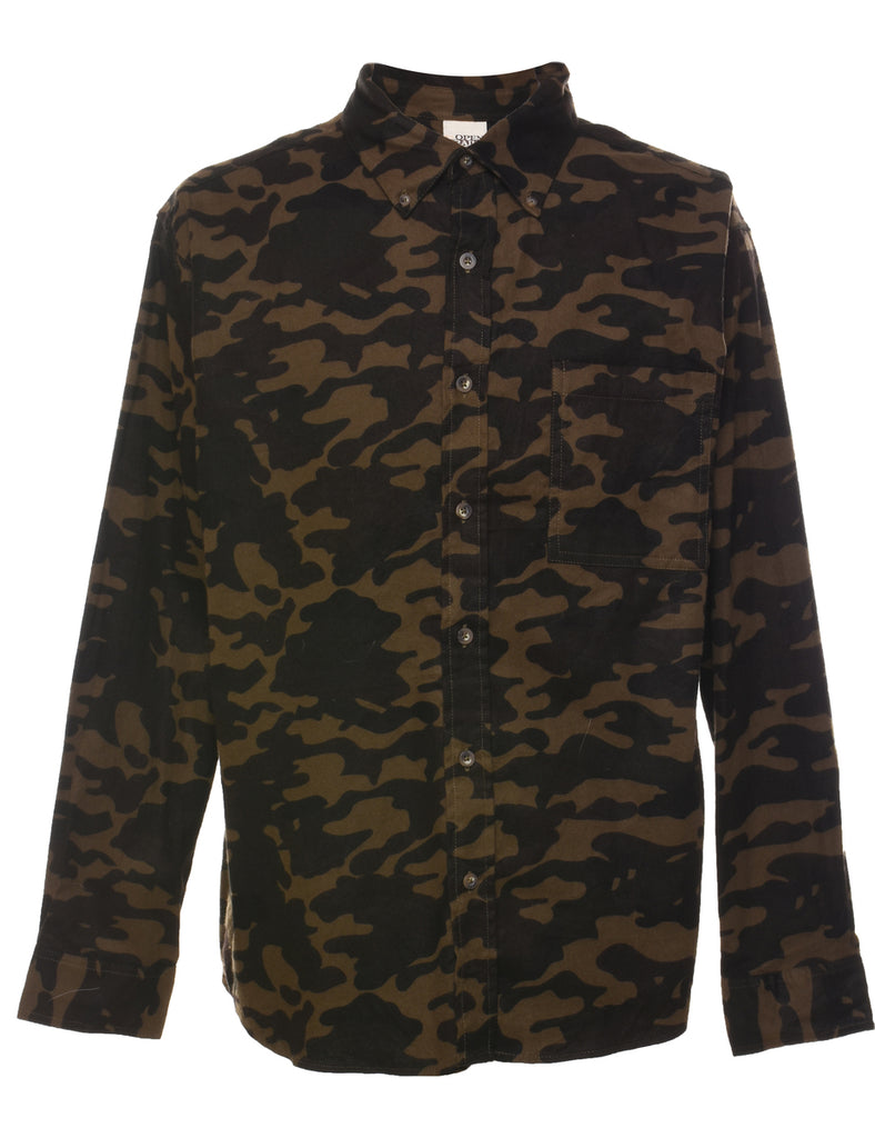 Camouflage Design Y2K Shirt - L