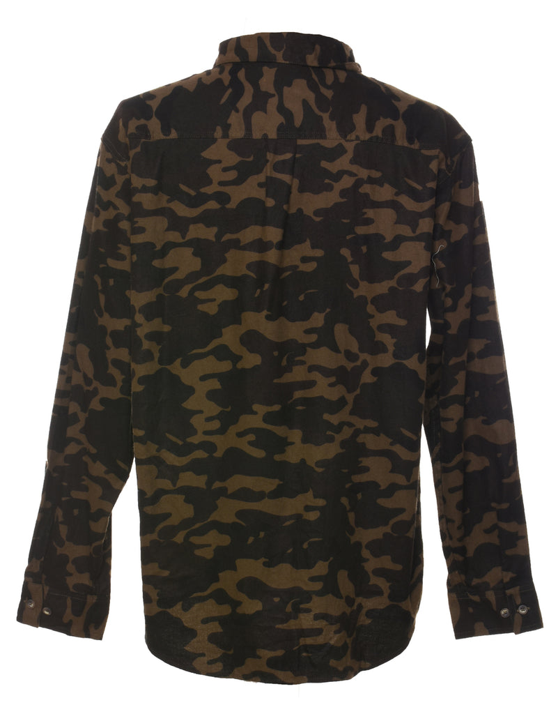 Camouflage Design Y2K Shirt - L