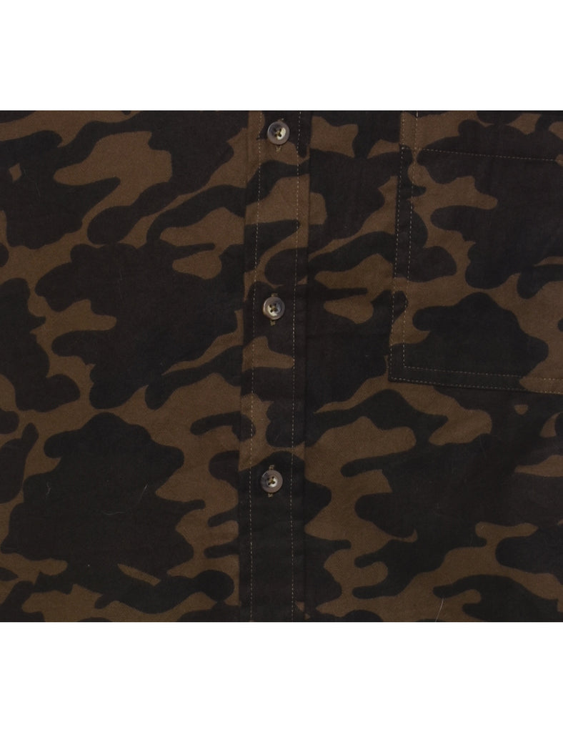 Camouflage Design Y2K Shirt - L