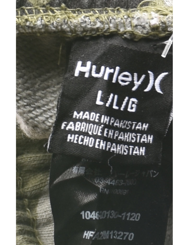 Camouflage Print Olive Green Hurley Jogging bottoms - W32 L26