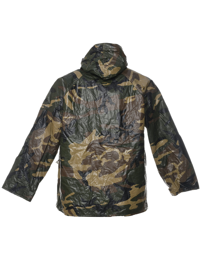 Camouflage Print Raincoat - M