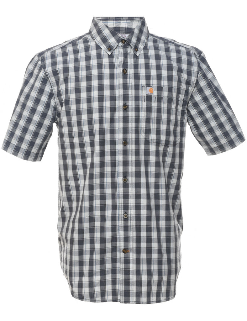 Carhartt Grey & White Checked Shirt - M