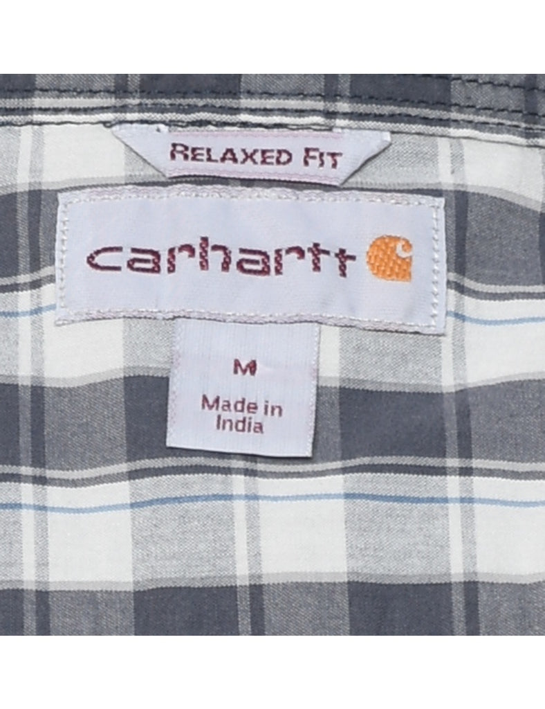 Carhartt Grey & White Checked Shirt - M