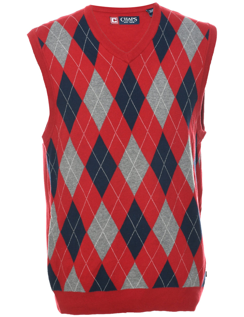 Chaps Argyle Sweater Vest - L