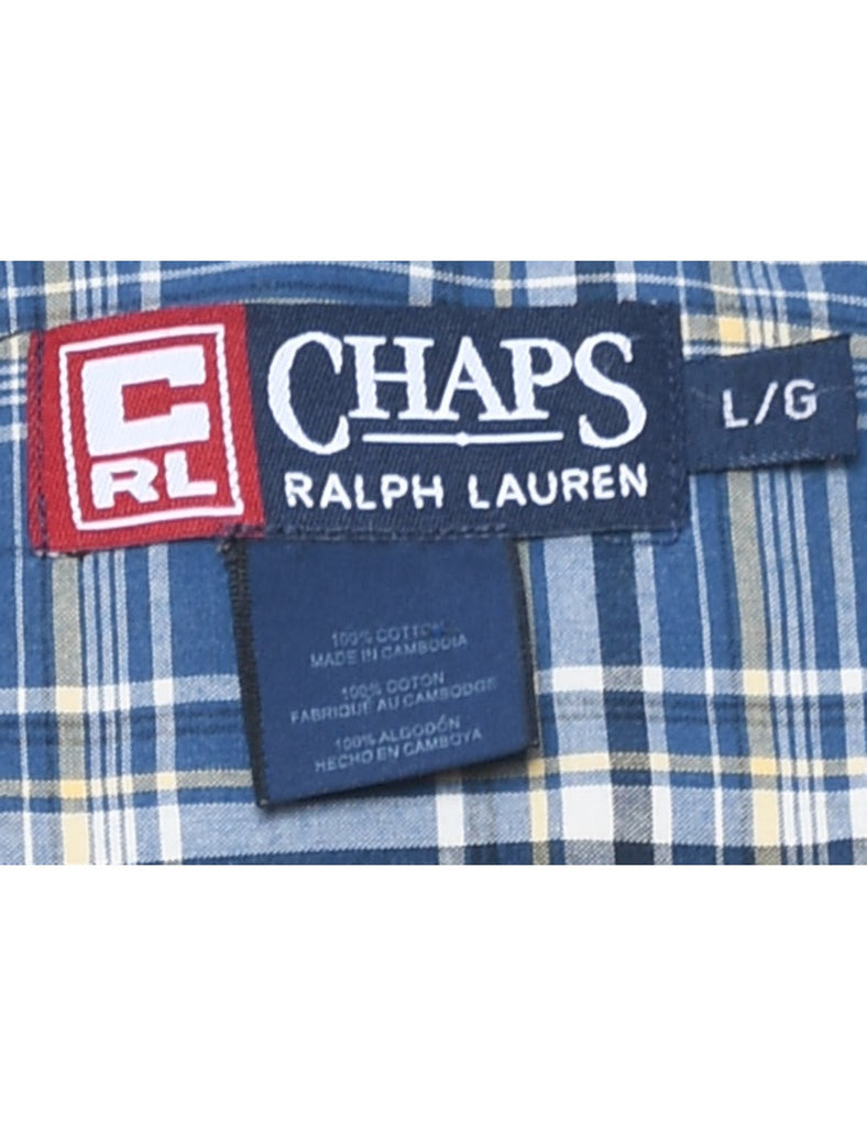 Chaps Checked Blue Classic Shirt - L