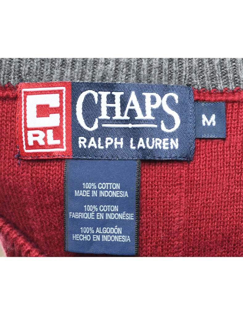 Chaps Maroon Vest - M