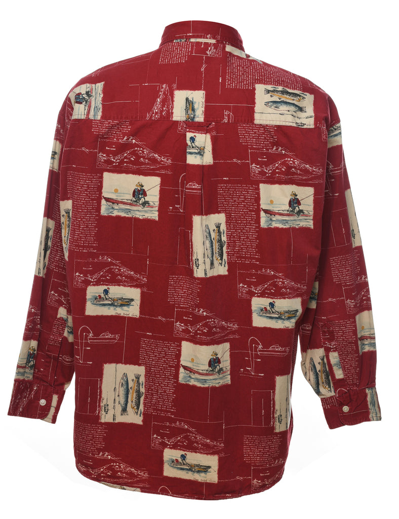 Chaps Novelty Print Shirt - L