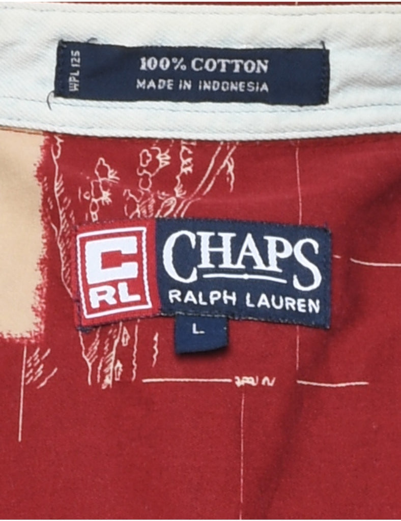 Chaps Novelty Print Shirt - L