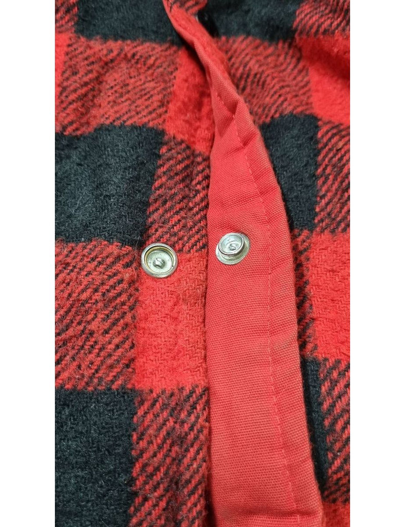 Checked Black & Red Classic Workwear Jacket - L