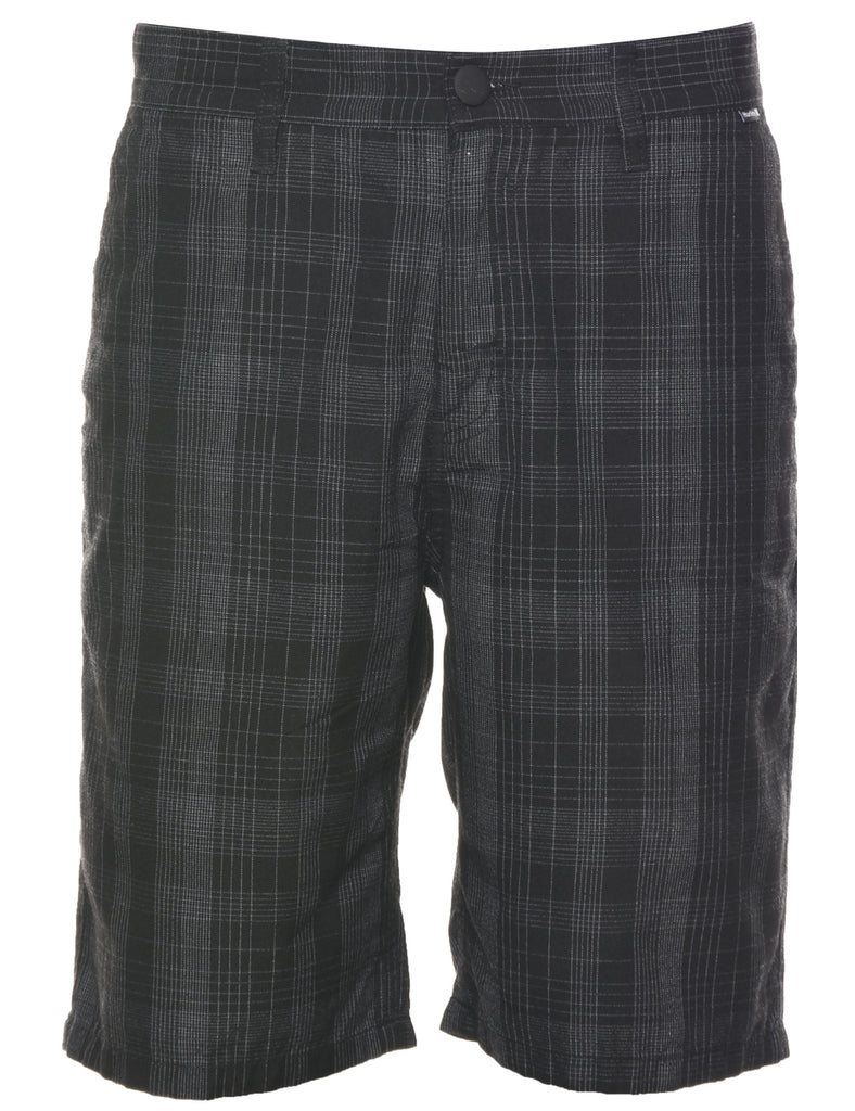 Checked Black Shorts - W30 L9