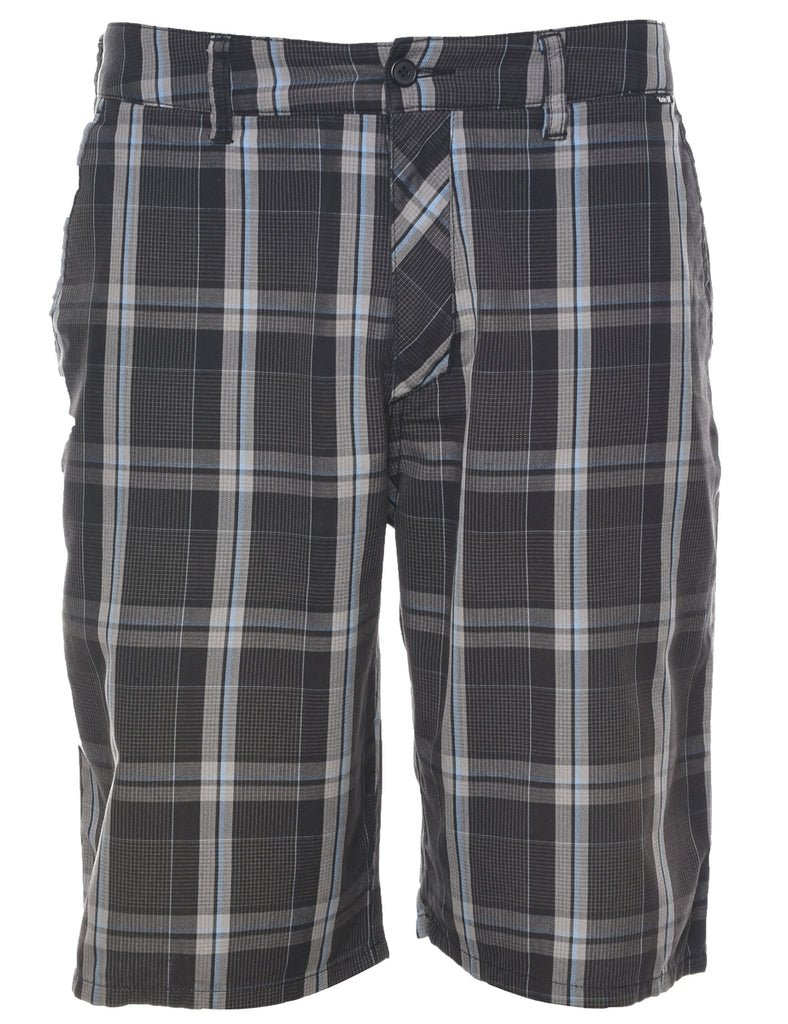 Checked Black Shorts - W33 L10