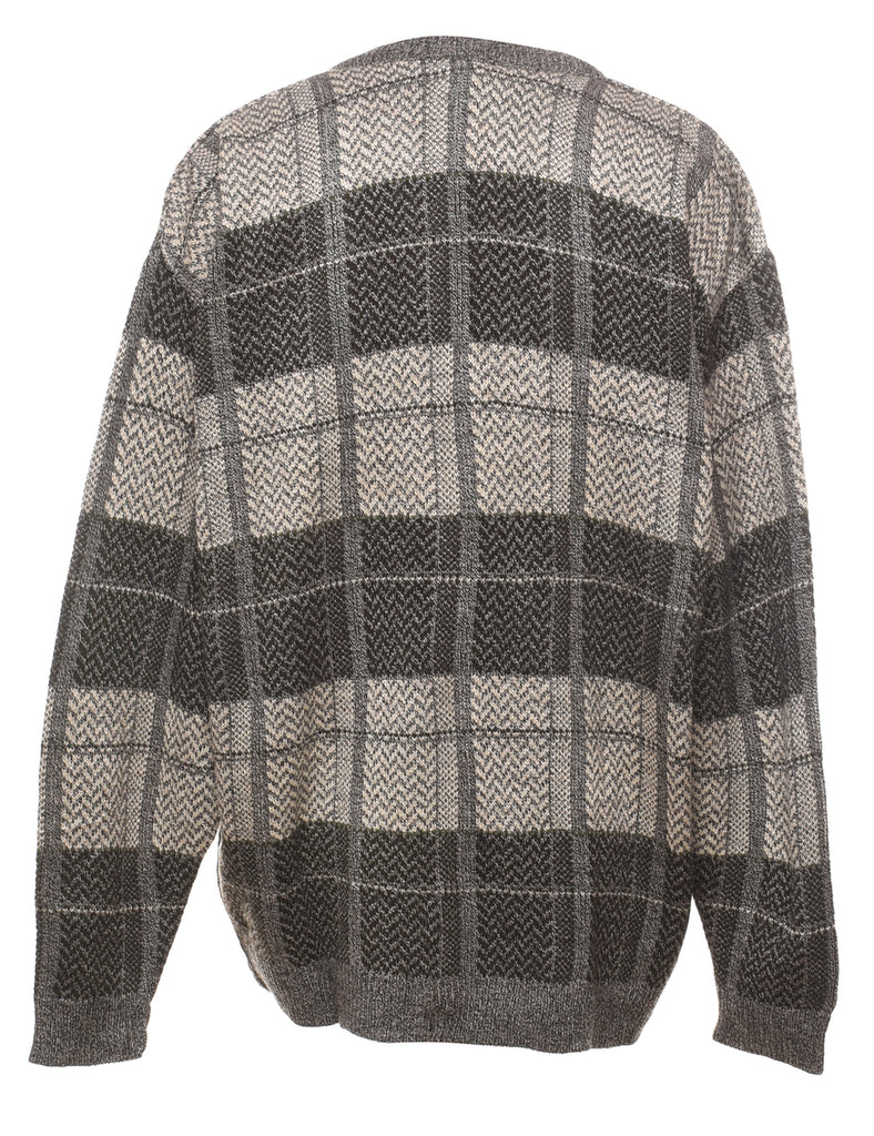 Checked Cardigan - L