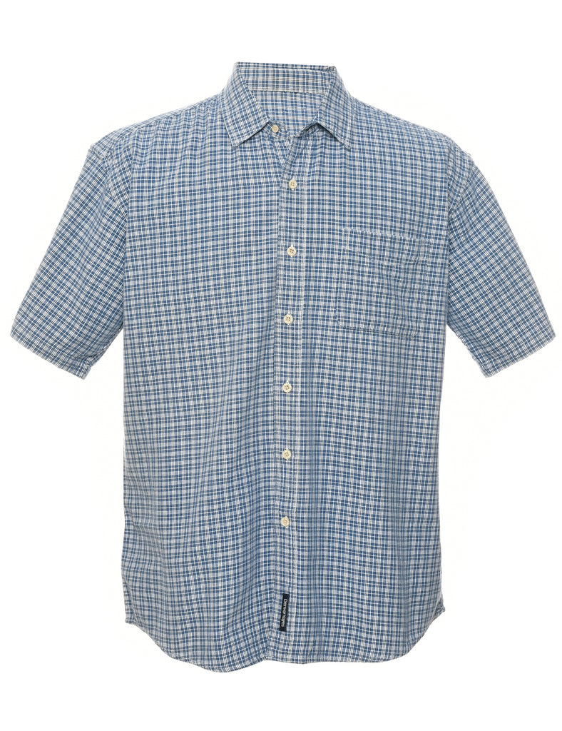 Checked Denim Shirt - L