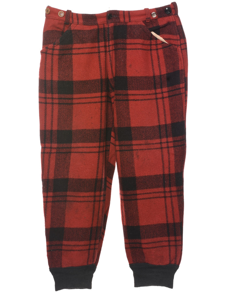 Checked Pattern Trousers - W36 L28