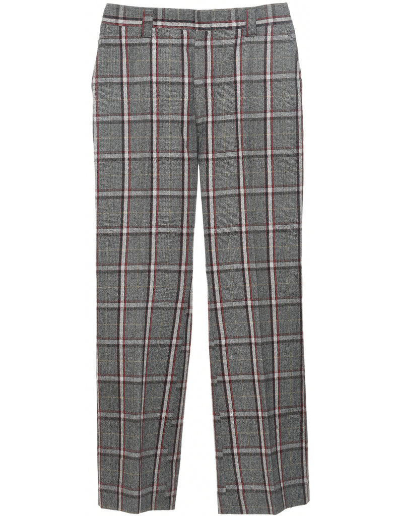 Checked Pattern Trousers - W33 L32