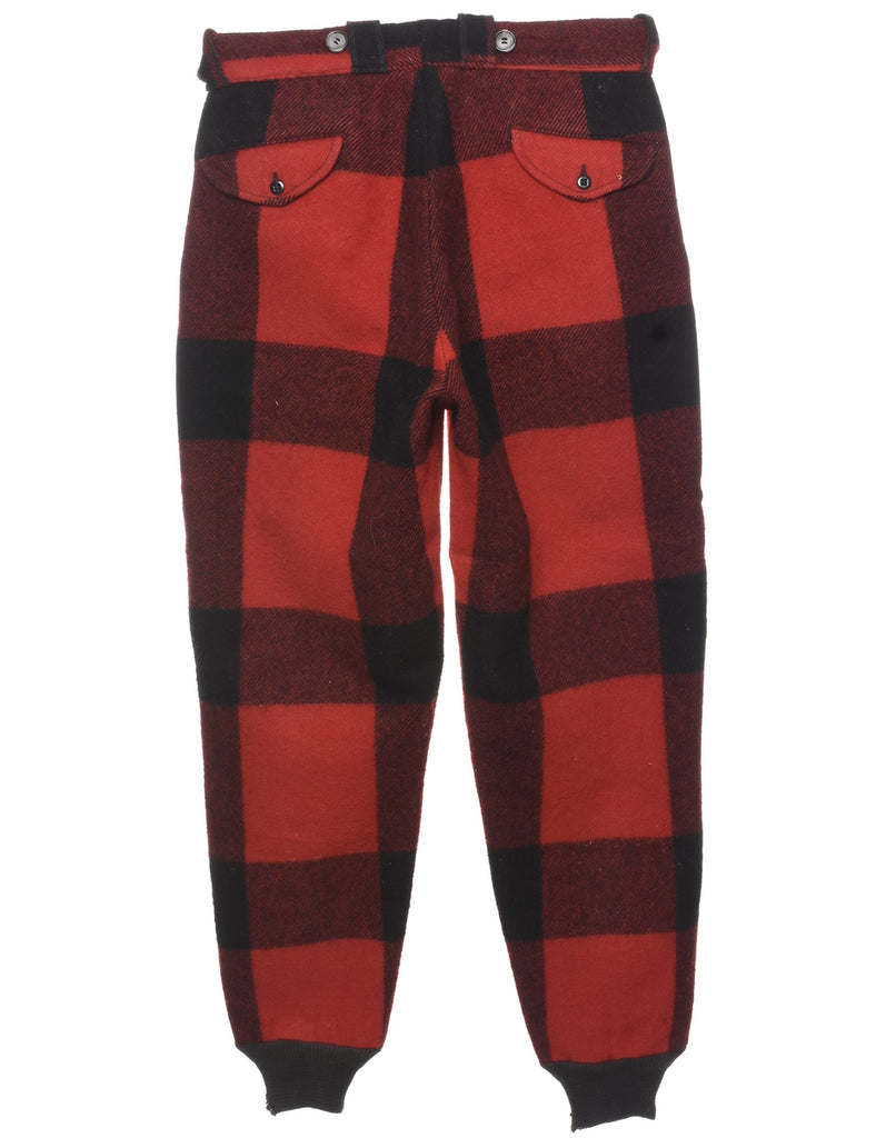 Checked Pattern Trousers - W32 L31