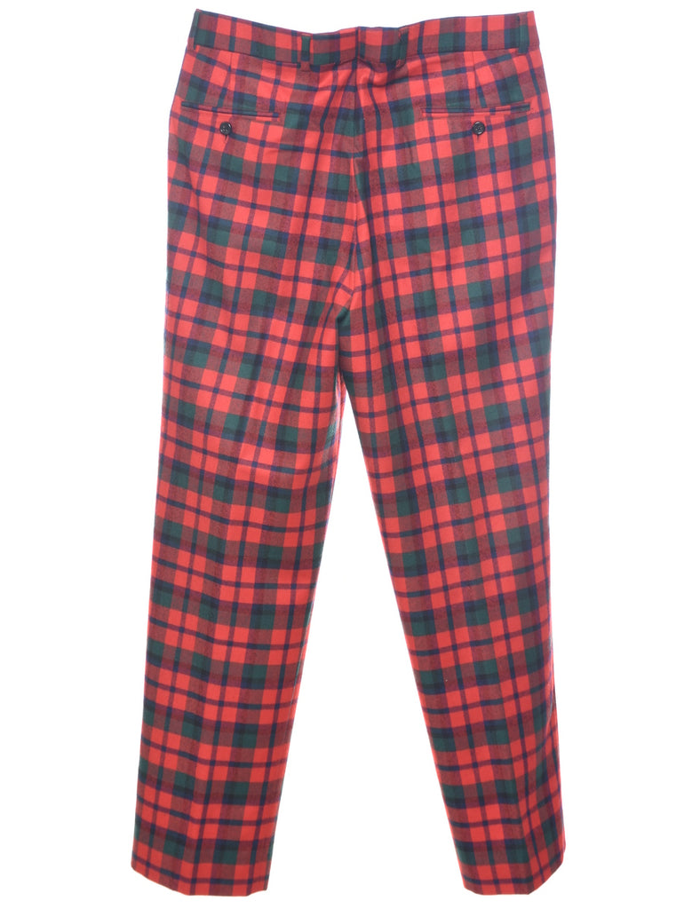 Checked Pattern Trousers - W33 L30