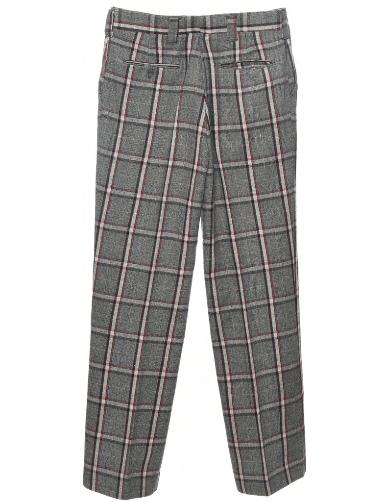 Checked Pattern Trousers - W33 L32