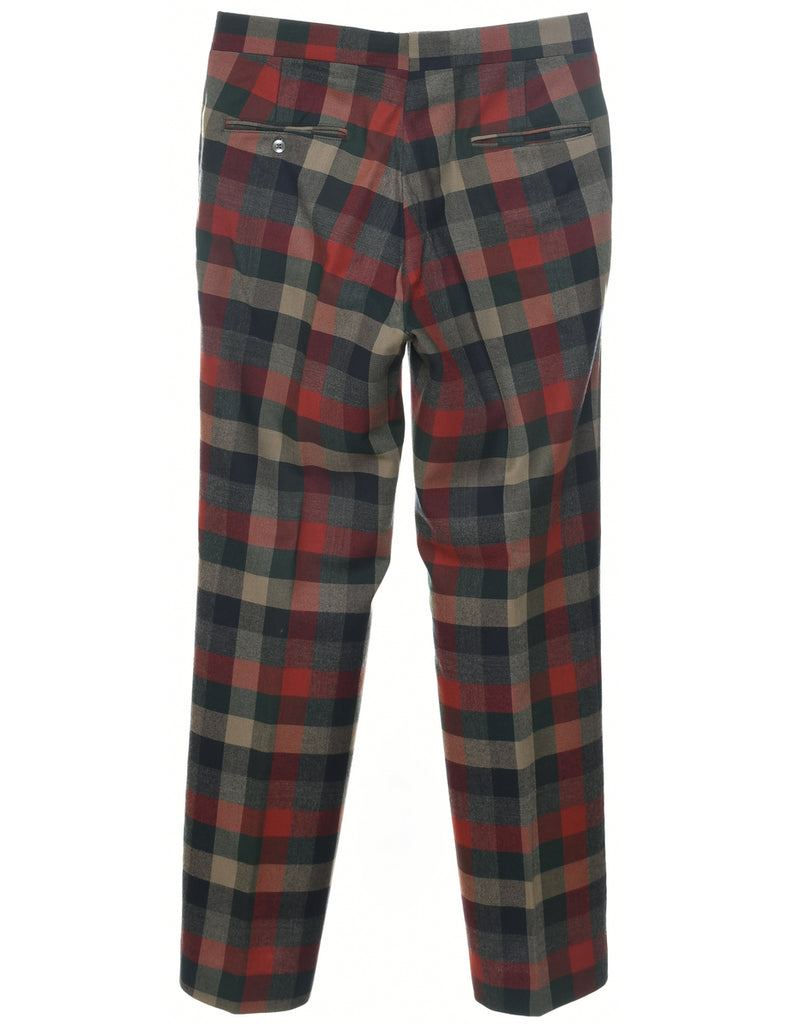 Checked Pattern Trousers - W32 L30