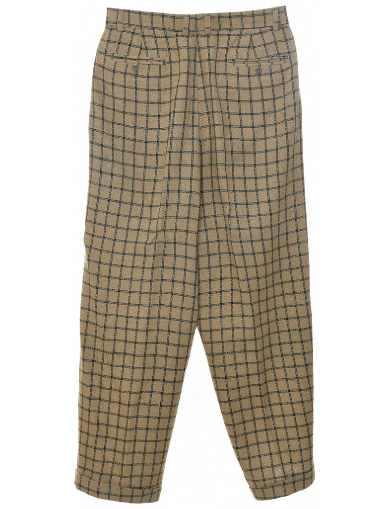 Checked Pattern Trousers - W32 L31