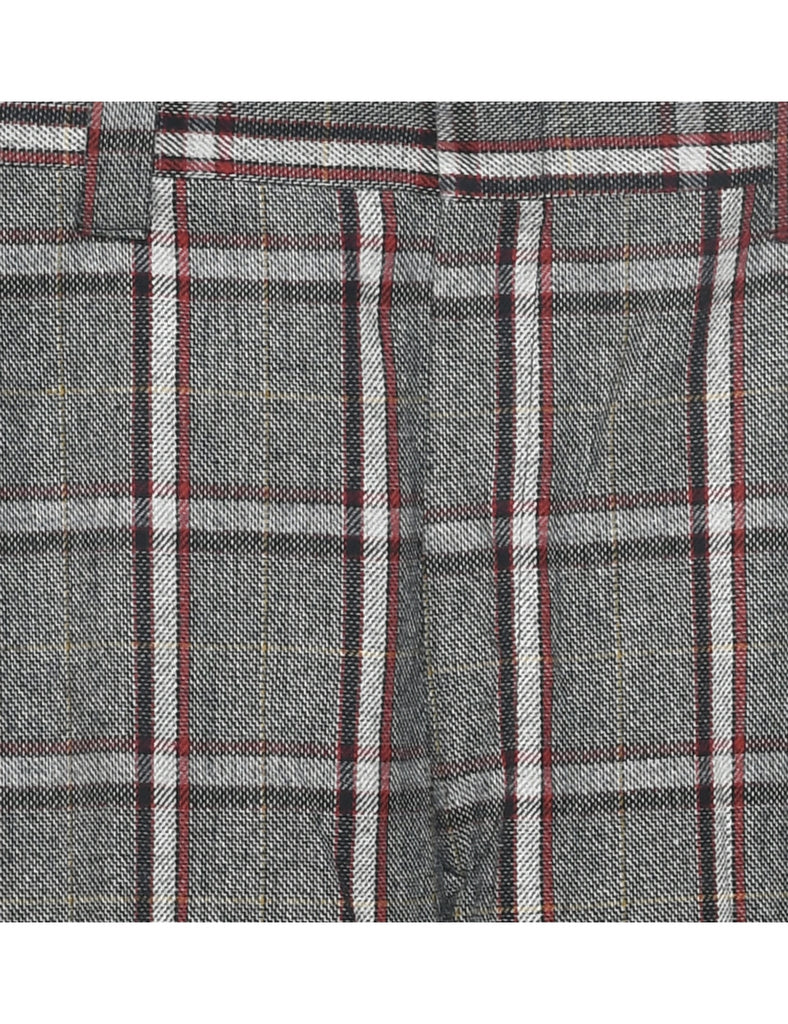 Checked Pattern Trousers - W33 L32