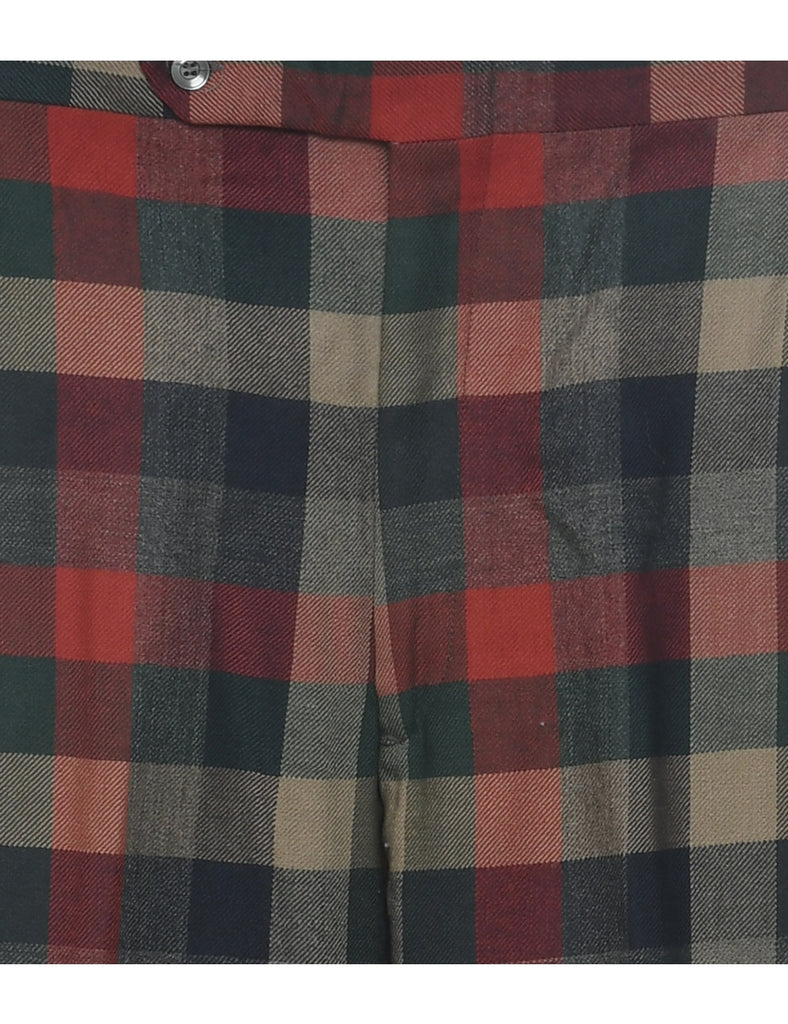 Checked Pattern Trousers - W32 L30