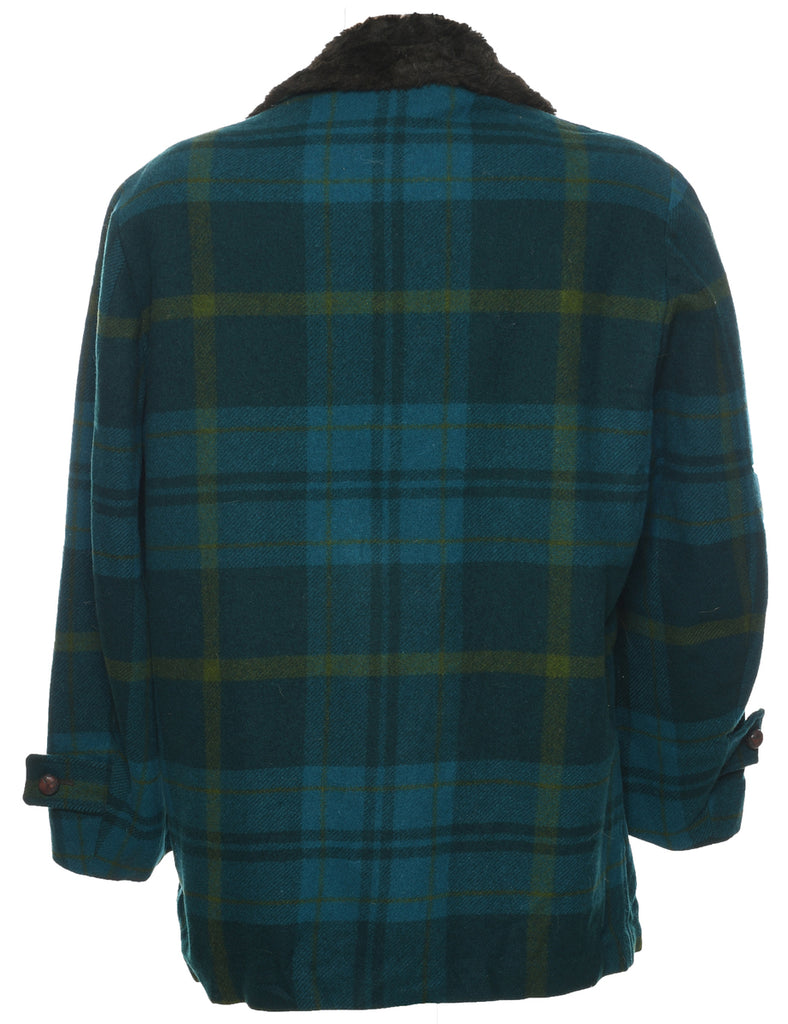 Checked Pendleton Wool Coat - M