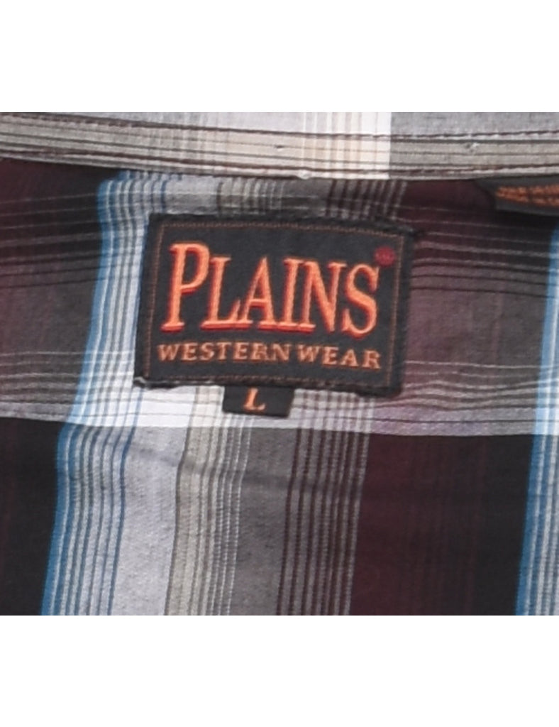 Checked Western Shirt - L