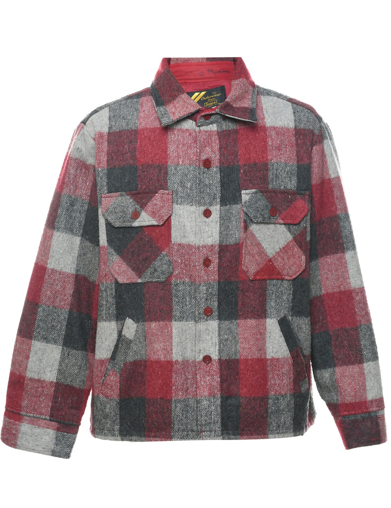 Checked Wool Jacket - L