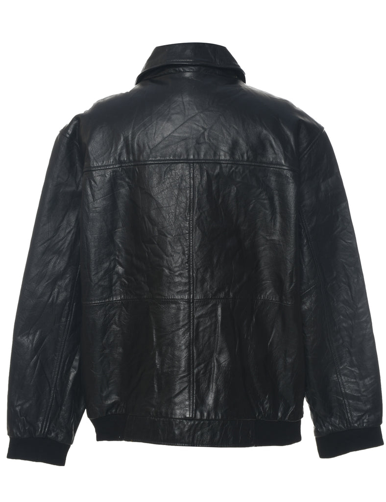 Cherokee Classic Zip-Front Leather Jacket - L