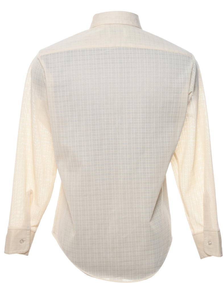 Classic Beige 1970s Shirt - M