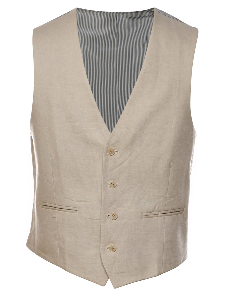 Classic Beige Waistcoat - M