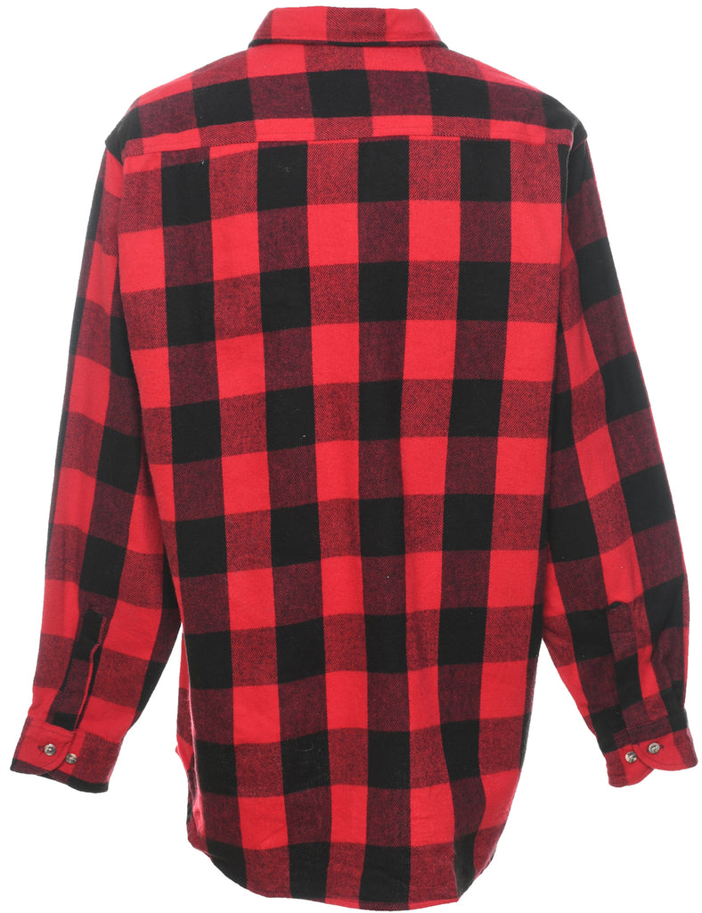 Classic Black & Red Checked Shirt - XL