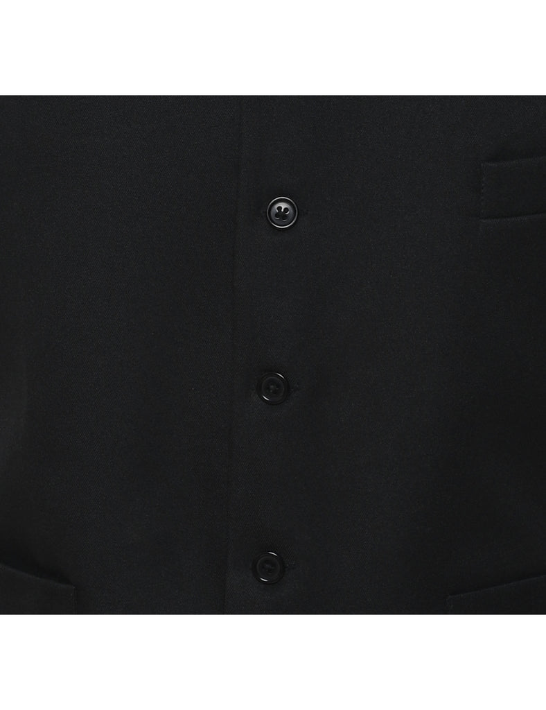 Classic Black Waistcoat - L