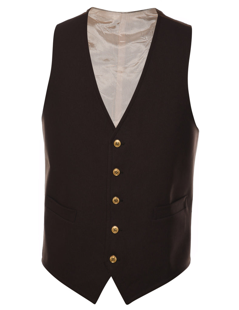 Classic Brown & Gold Waistcoat - L