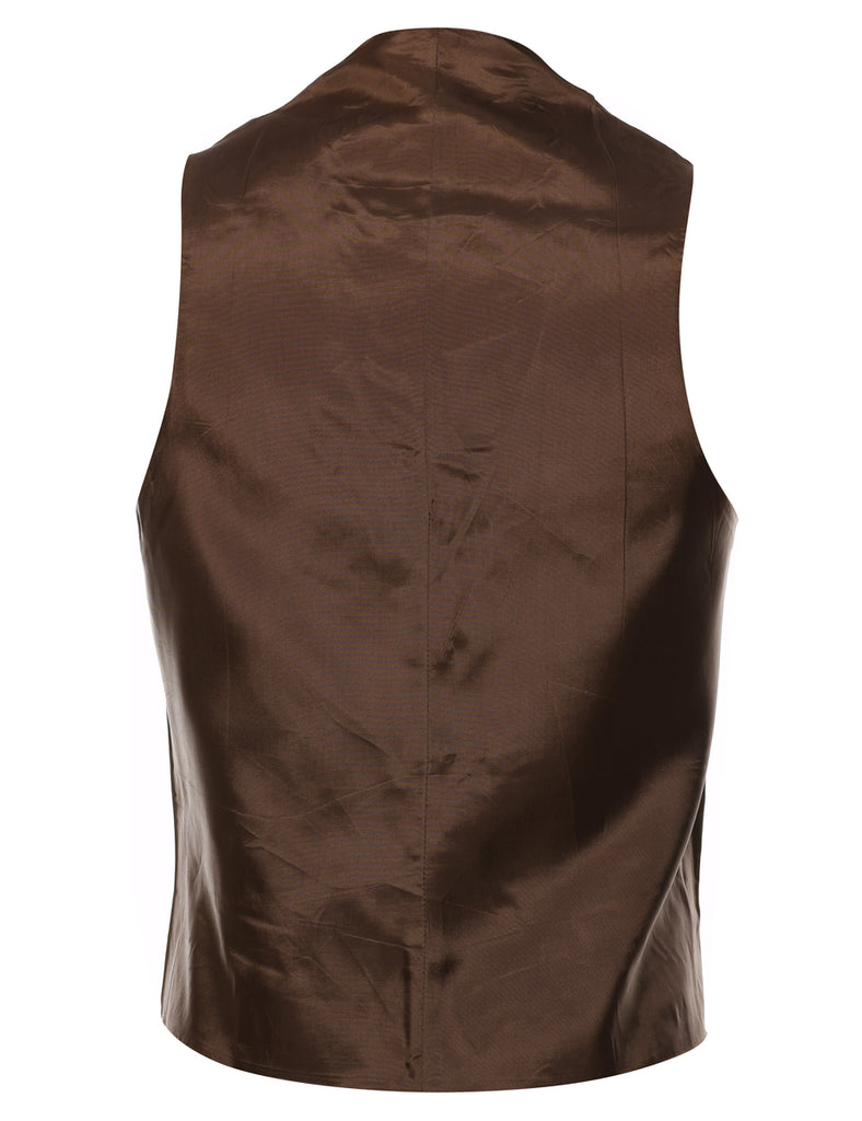 Classic Brown & Gold Waistcoat - L