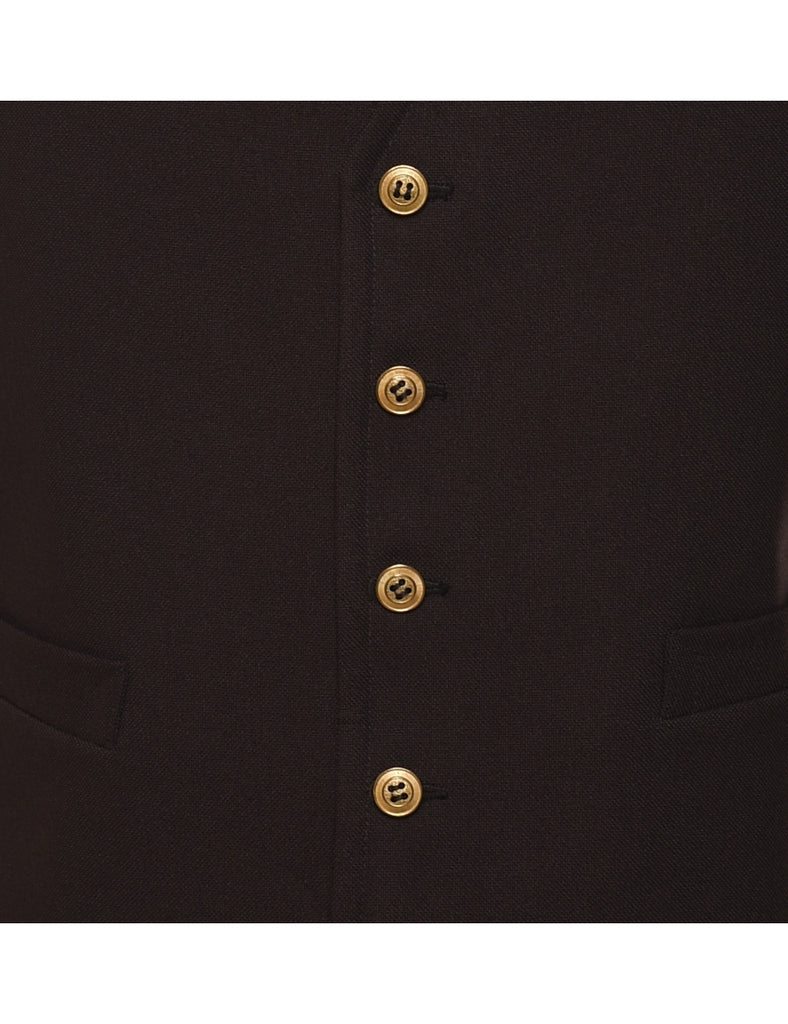 Classic Brown & Gold Waistcoat - L