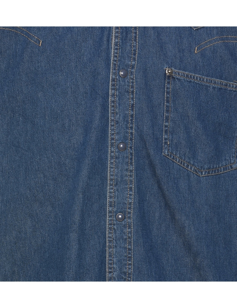 Classic Dark Wash Denim Shirt - XL