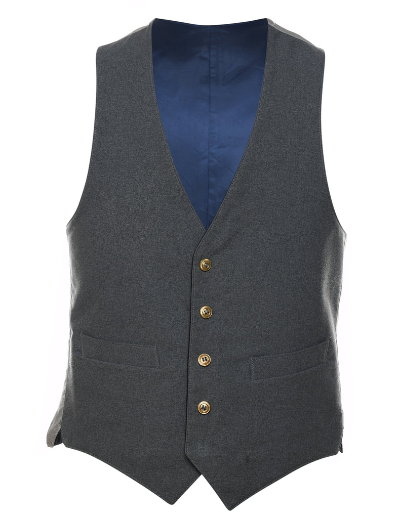 Classic Grey & Gold Waistcoat - M