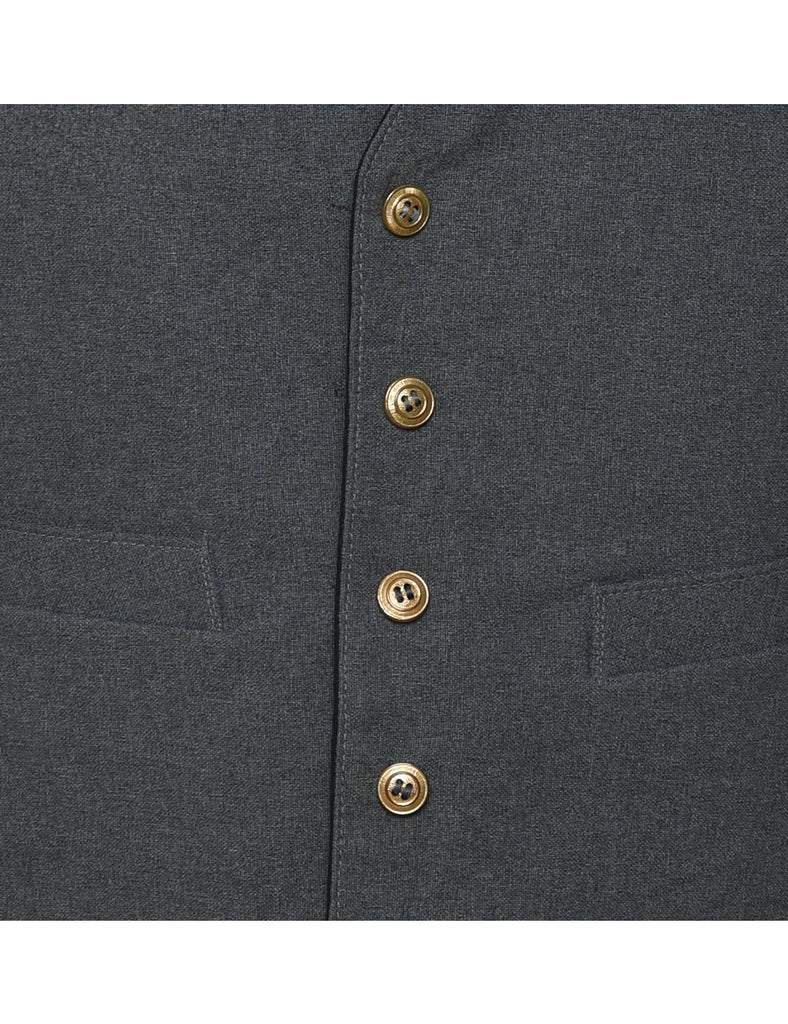 Classic Grey & Gold Waistcoat - M