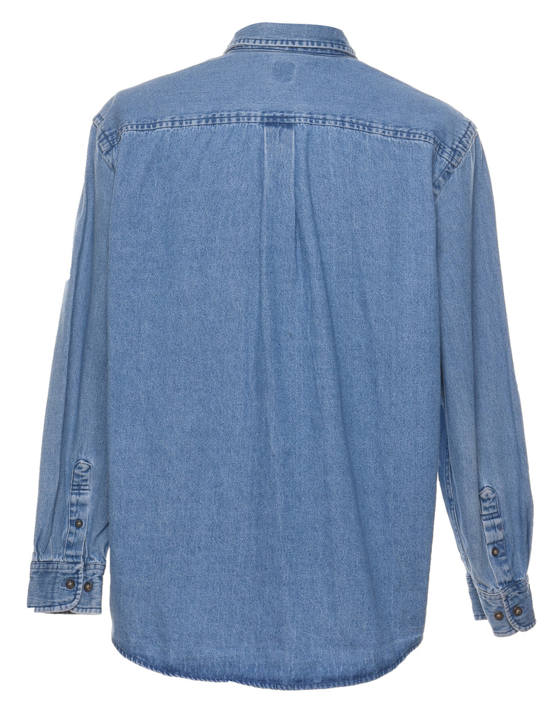 Classic Medium Wash Denim Shirt - L