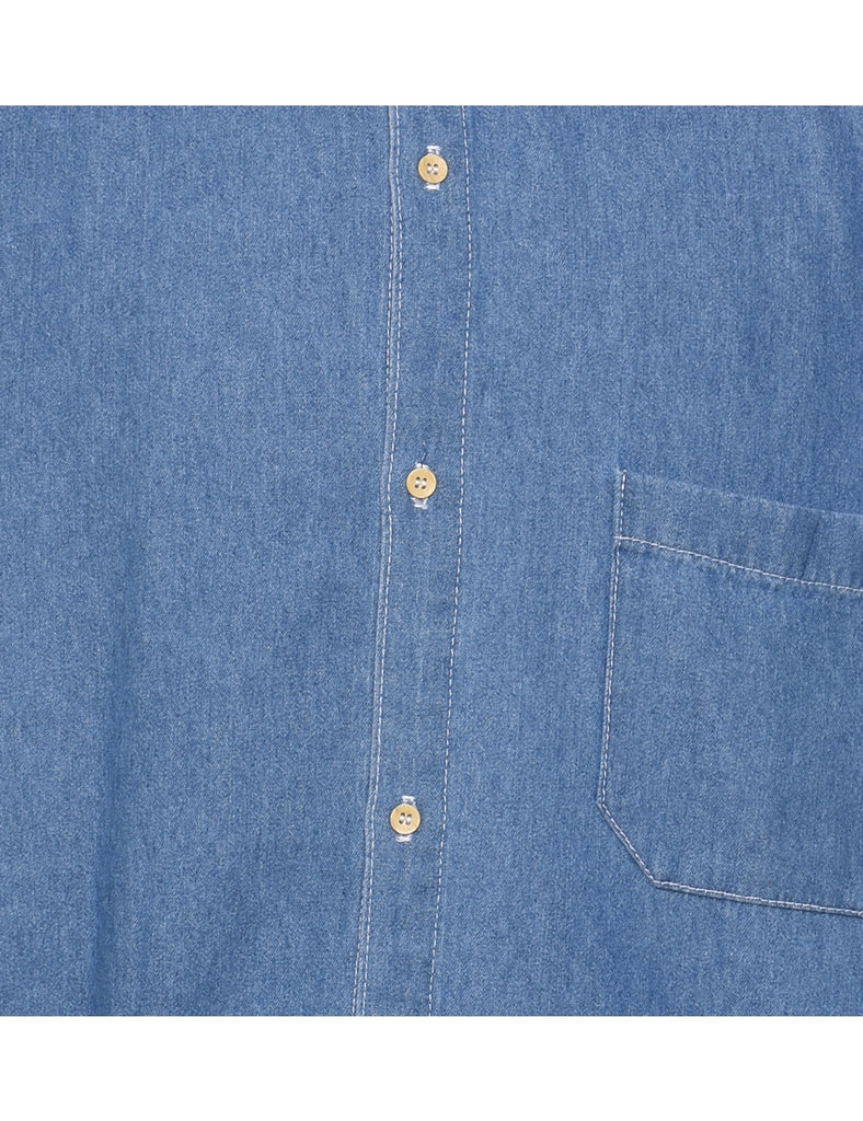 Classic Medium Wash Denim Shirt - L