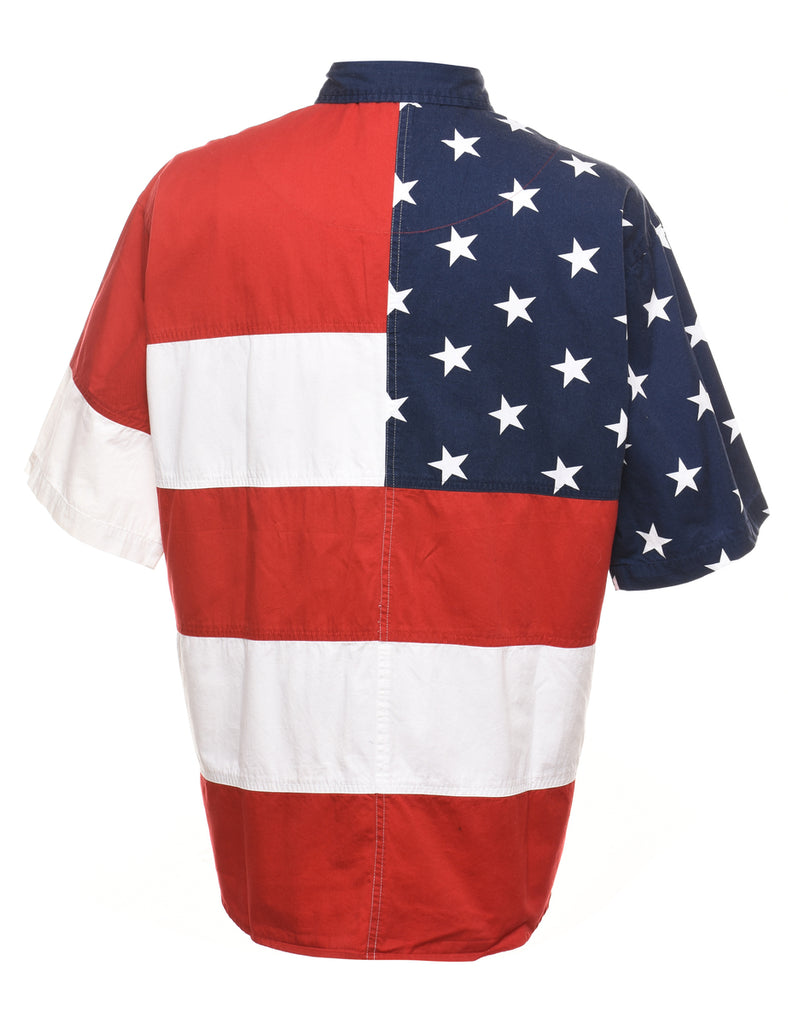 Classic Red & Blue U.S.A Design Shirt - XL