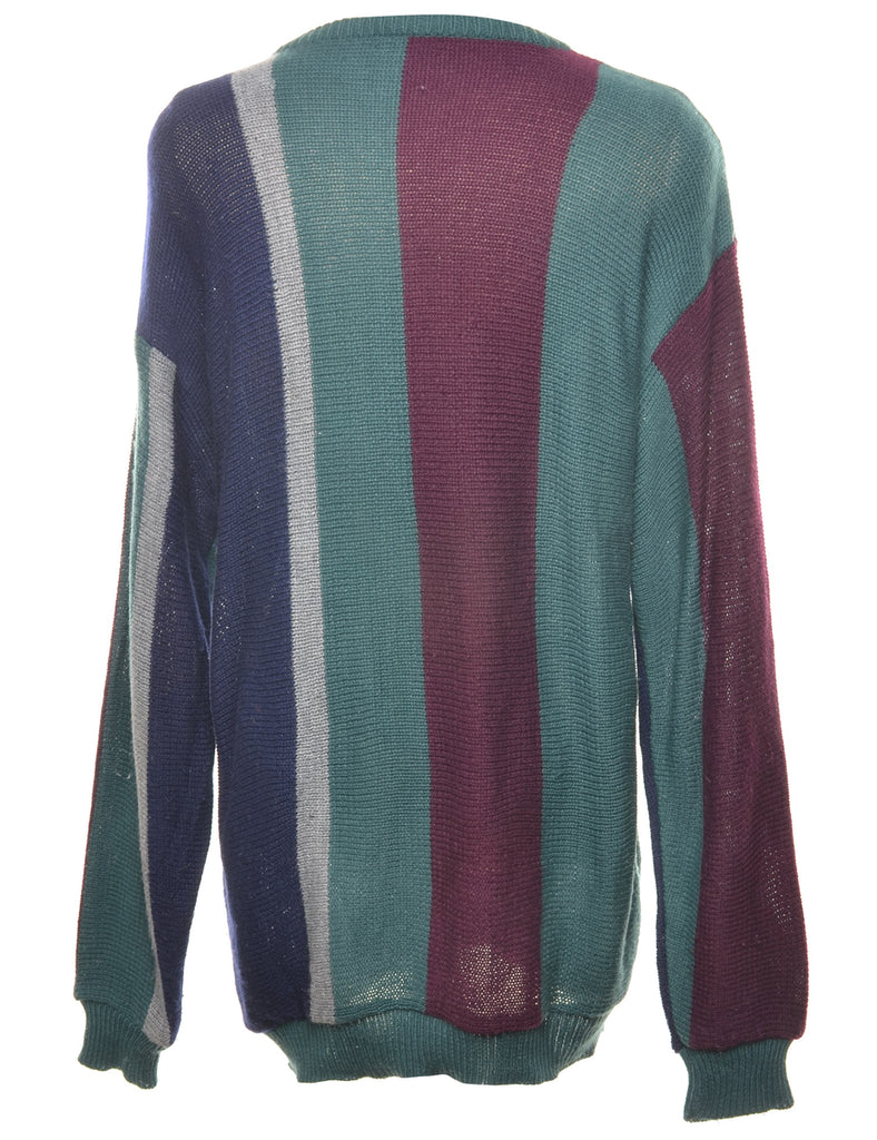 Colour Block Cardigan - L