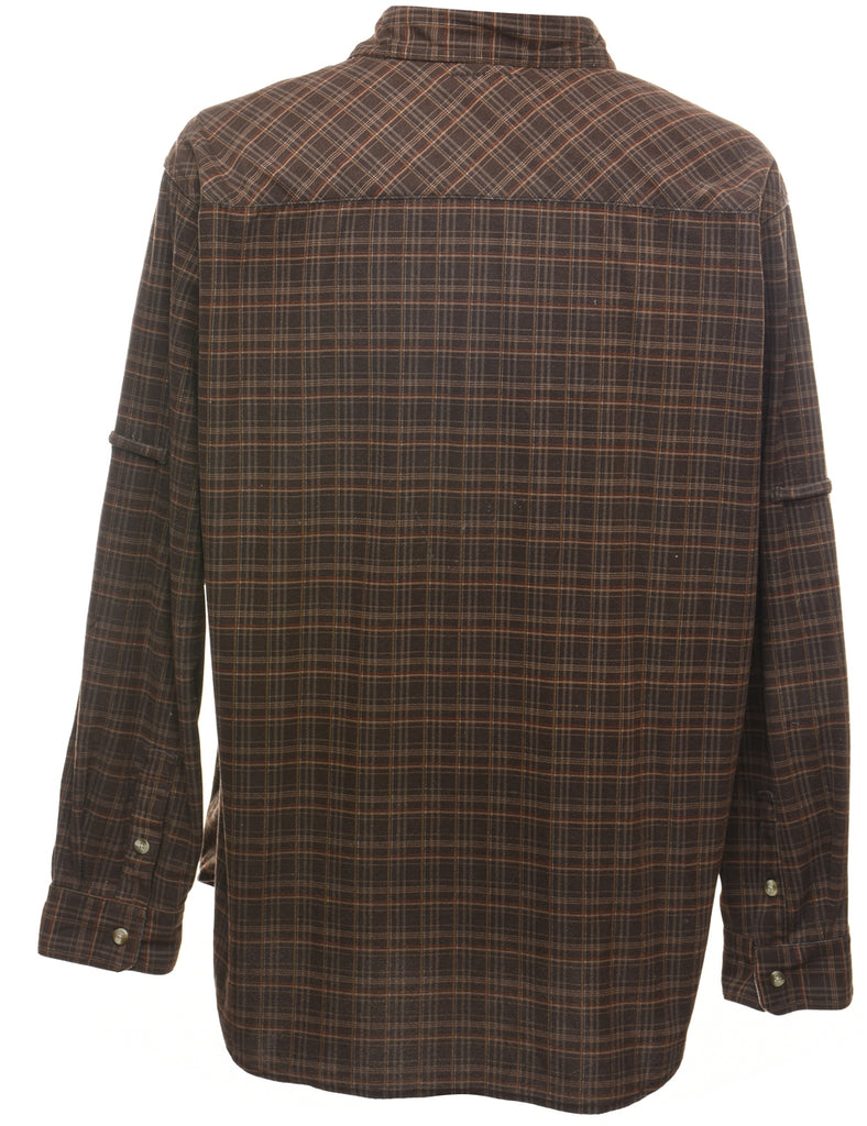 Columbia Checked Brown Shirt - XL