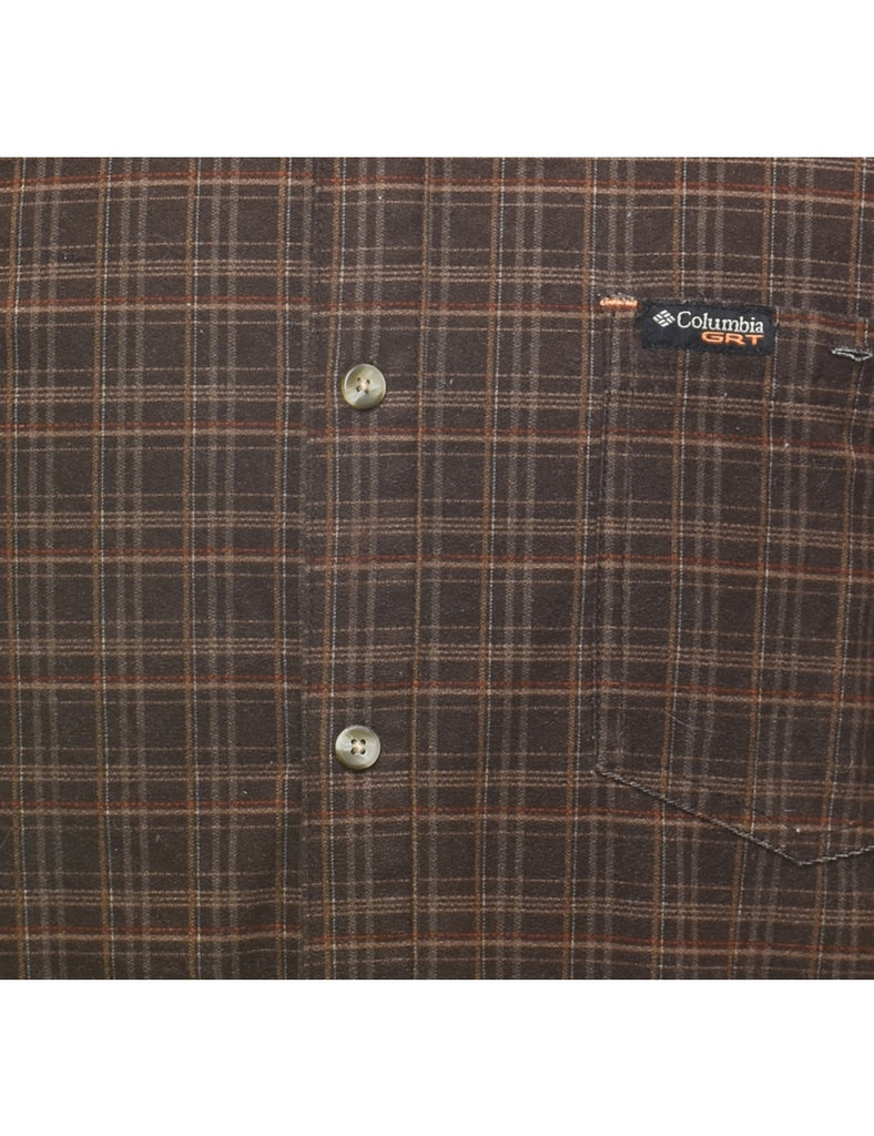 Columbia Checked Brown Shirt - XL